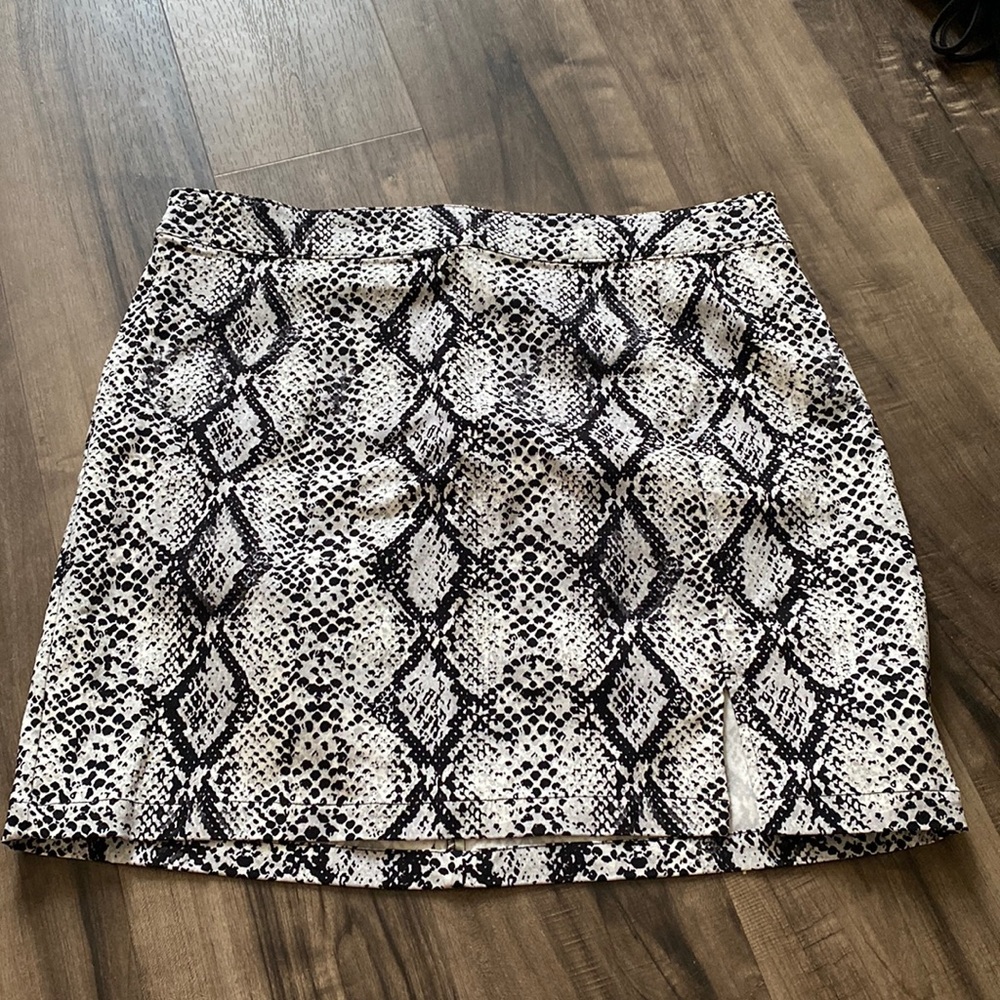 Garage Snake Print Mini Skirt